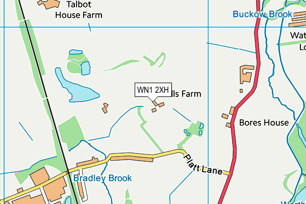 WN1 2XH map - OS VectorMap District (Ordnance Survey)