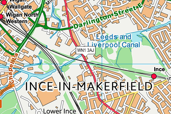 WN1 3AJ map - OS VectorMap District (Ordnance Survey) WN1 3AJ map - OS VectorMap District (Ordnance Survey)