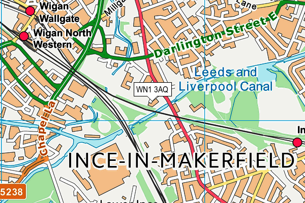 WN1 3AQ map - OS VectorMap District (Ordnance Survey) WN1 3AQ map - OS VectorMap District (Ordnance Survey)