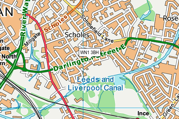 WN1 3BH map - OS VectorMap District (Ordnance Survey) WN1 3BH map - OS VectorMap District (Ordnance Survey)