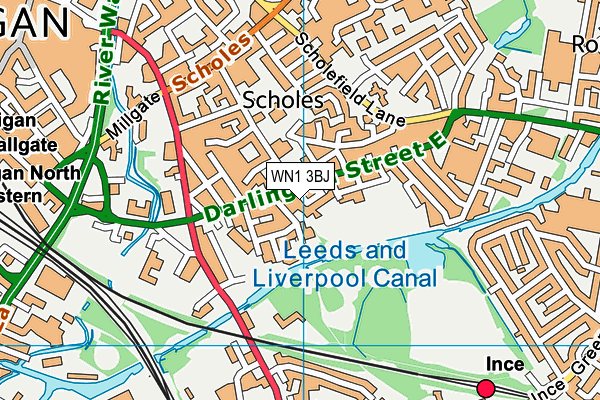 WN1 3BJ map - OS VectorMap District (Ordnance Survey)