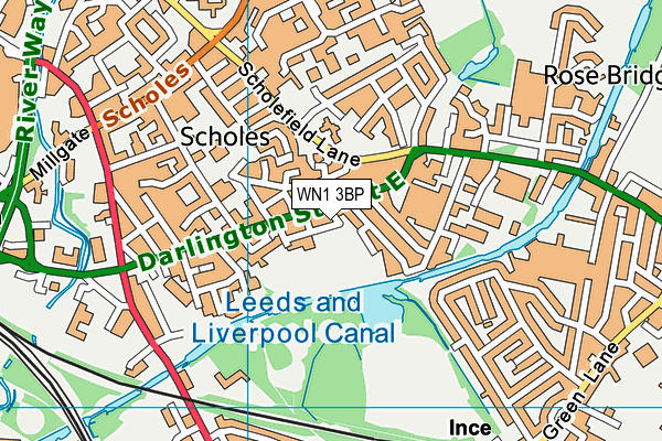 WN1 3BP map - OS VectorMap District (Ordnance Survey)