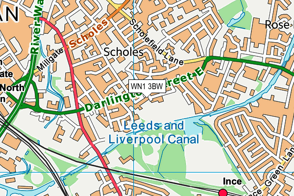 WN1 3BW map - OS VectorMap District (Ordnance Survey)