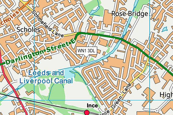 WN1 3DL map - OS VectorMap District (Ordnance Survey)