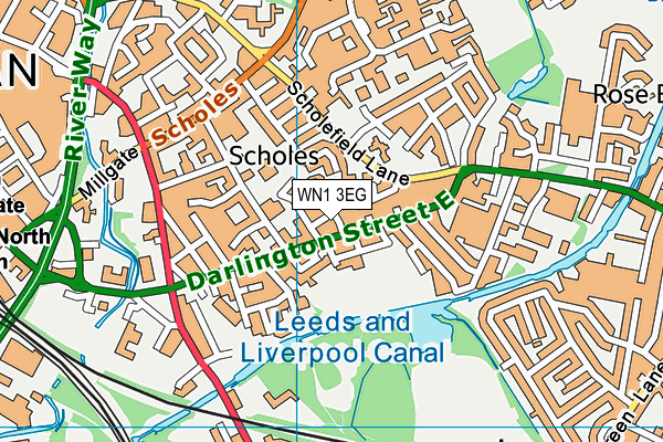WN1 3EG map - OS VectorMap District (Ordnance Survey) WN1 3EG map - OS VectorMap District (Ordnance Survey)