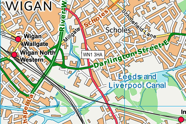 WN1 3HA map - OS VectorMap District (Ordnance Survey)