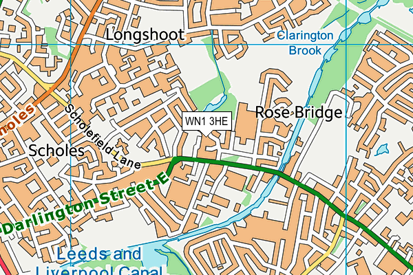 WN1 3HE map - OS VectorMap District (Ordnance Survey)