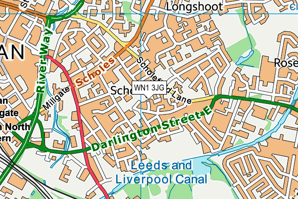 WN1 3JG map - OS VectorMap District (Ordnance Survey) WN1 3JG map - OS VectorMap District (Ordnance Survey)