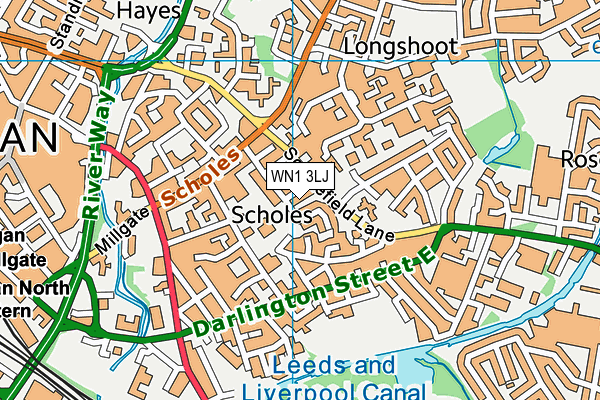 WN1 3LJ map - OS VectorMap District (Ordnance Survey) WN1 3LJ map - OS VectorMap District (Ordnance Survey)