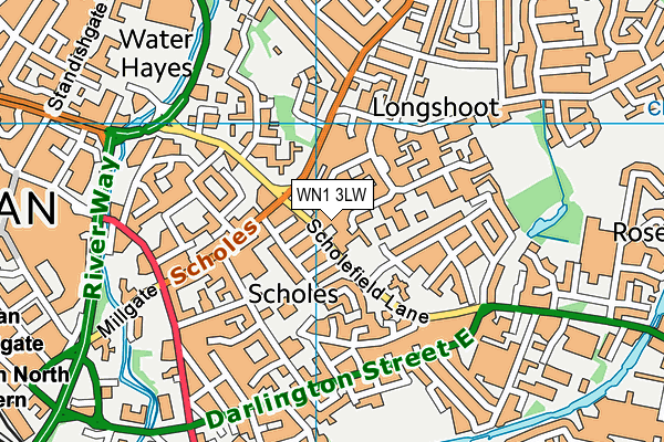 WN1 3LW map - OS VectorMap District (Ordnance Survey) WN1 3LW map - OS VectorMap District (Ordnance Survey)