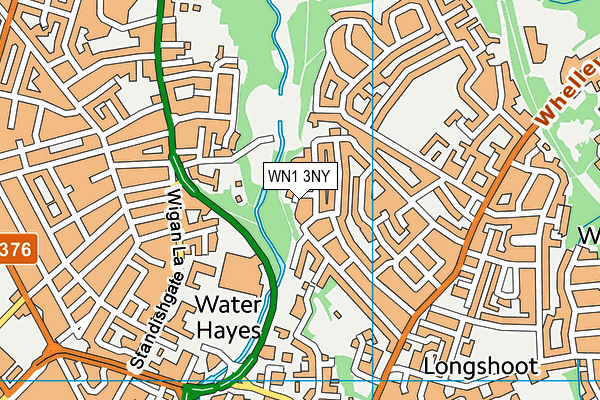 WN1 3NY map - OS VectorMap District (Ordnance Survey) WN1 3NY map - OS VectorMap District (Ordnance Survey)