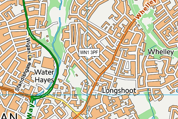WN1 3PF map - OS VectorMap District (Ordnance Survey) WN1 3PF map - OS VectorMap District (Ordnance Survey)