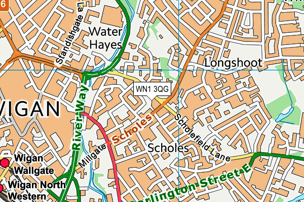 WN1 3QG map - OS VectorMap District (Ordnance Survey)