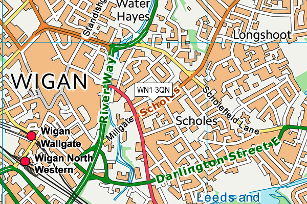 WN1 3QN map - OS VectorMap District (Ordnance Survey) WN1 3QN map - OS VectorMap District (Ordnance Survey)