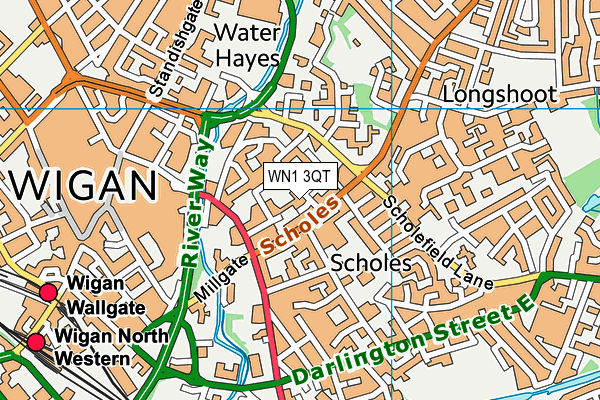 WN1 3QT map - OS VectorMap District (Ordnance Survey) WN1 3QT map - OS VectorMap District (Ordnance Survey)