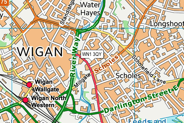 WN1 3QY map - OS VectorMap District (Ordnance Survey) WN1 3QY map - OS VectorMap District (Ordnance Survey)