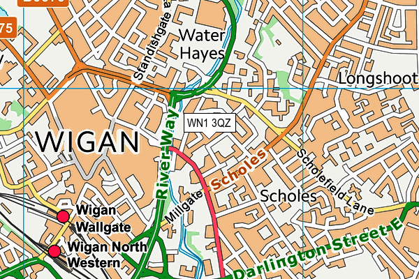 WN1 3QZ map - OS VectorMap District (Ordnance Survey)