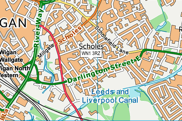 WN1 3RZ map - OS VectorMap District (Ordnance Survey) WN1 3RZ map - OS VectorMap District (Ordnance Survey)