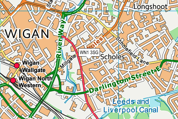 WN1 3SG map - OS VectorMap District (Ordnance Survey) WN1 3SG map - OS VectorMap District (Ordnance Survey)