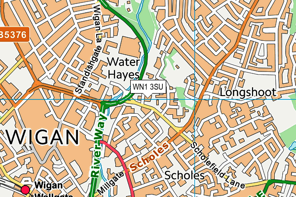 WN1 3SU map - OS VectorMap District (Ordnance Survey) WN1 3SU map - OS VectorMap District (Ordnance Survey)