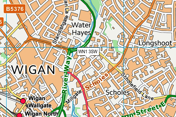 WN1 3SW map - OS VectorMap District (Ordnance Survey) WN1 3SW map - OS VectorMap District (Ordnance Survey)
