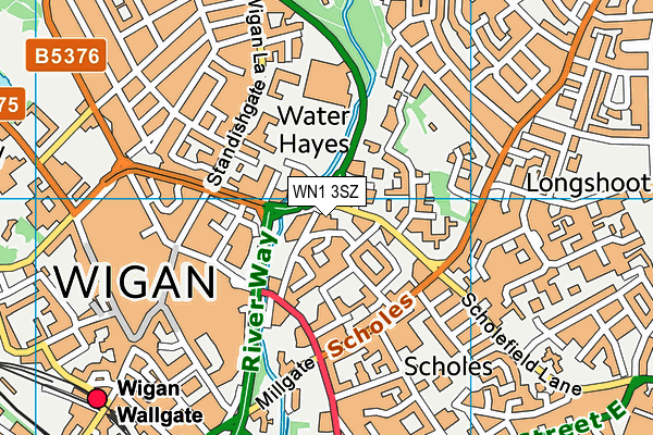 WN1 3SZ map - OS VectorMap District (Ordnance Survey) WN1 3SZ map - OS VectorMap District (Ordnance Survey)