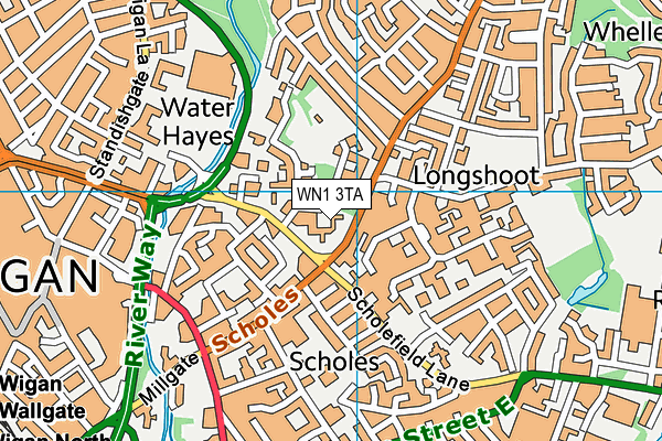 WN1 3TA map - OS VectorMap District (Ordnance Survey) WN1 3TA map - OS VectorMap District (Ordnance Survey)