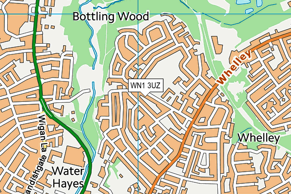 WN1 3UZ map - OS VectorMap District (Ordnance Survey)