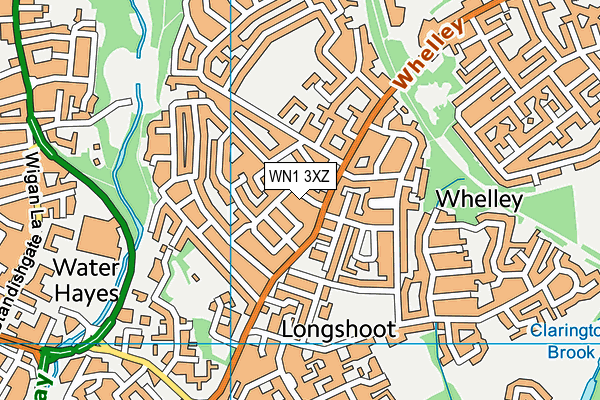 WN1 3XZ map - OS VectorMap District (Ordnance Survey)