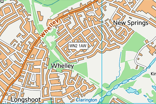 WN2 1AW map - OS VectorMap District (Ordnance Survey) WN2 1AW map - OS VectorMap District (Ordnance Survey)