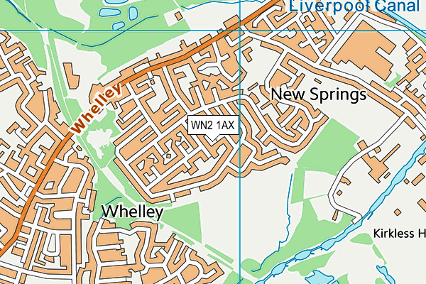 WN2 1AX map - OS VectorMap District (Ordnance Survey) WN2 1AX map - OS VectorMap District (Ordnance Survey)