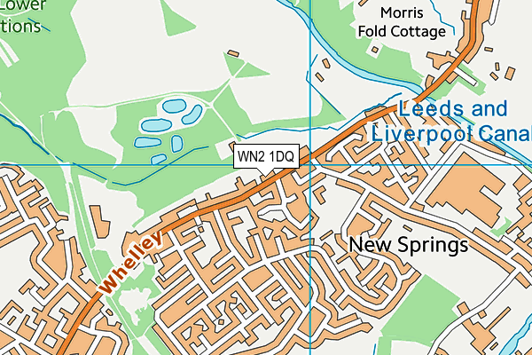 WN2 1DQ map - OS VectorMap District (Ordnance Survey)