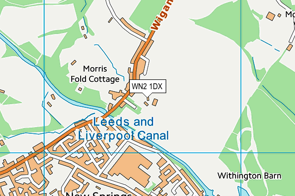 WN2 1DX map - OS VectorMap District (Ordnance Survey) WN2 1DX map - OS VectorMap District (Ordnance Survey)