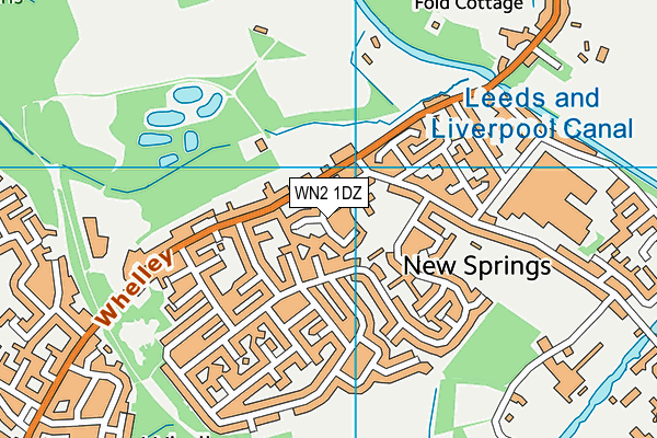 WN2 1DZ map - OS VectorMap District (Ordnance Survey) WN2 1DZ map - OS VectorMap District (Ordnance Survey)