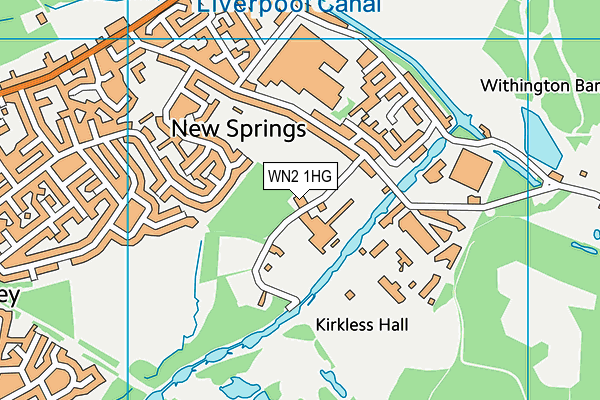 WN2 1HG map - OS VectorMap District (Ordnance Survey) WN2 1HG map - OS VectorMap District (Ordnance Survey)