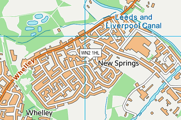 WN2 1HL map - OS VectorMap District (Ordnance Survey) WN2 1HL map - OS VectorMap District (Ordnance Survey)