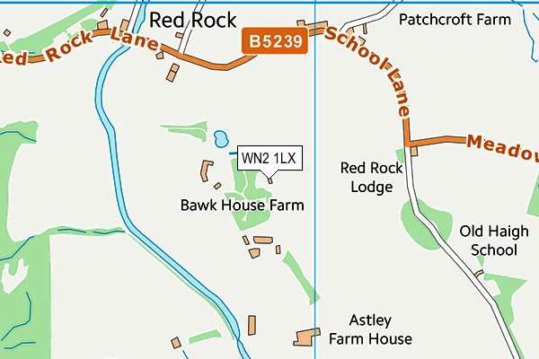 WN2 1LX map - OS VectorMap District (Ordnance Survey)
