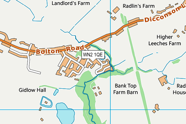 WN2 1QE map - OS VectorMap District (Ordnance Survey) WN2 1QE map - OS VectorMap District (Ordnance Survey)