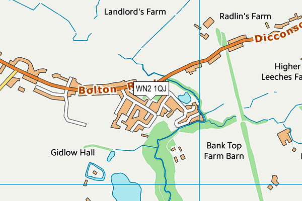 WN2 1QJ map - OS VectorMap District (Ordnance Survey)