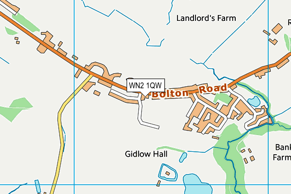 WN2 1QW map - OS VectorMap District (Ordnance Survey)