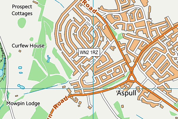 WN2 1RZ map - OS VectorMap District (Ordnance Survey) WN2 1RZ map - OS VectorMap District (Ordnance Survey)
