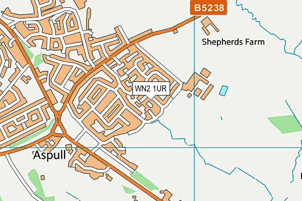 WN2 1UR map - OS VectorMap District (Ordnance Survey)