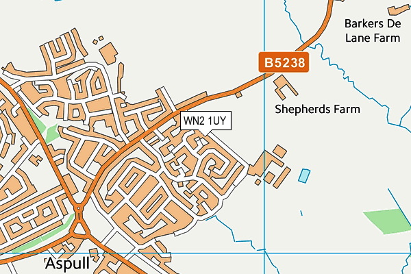 WN2 1UY map - OS VectorMap District (Ordnance Survey) WN2 1UY map - OS VectorMap District (Ordnance Survey)