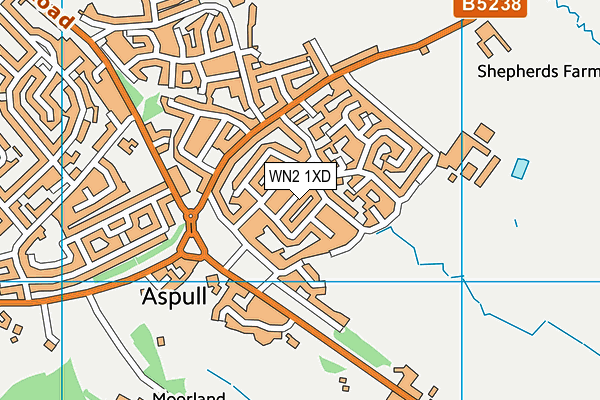 WN2 1XD map - OS VectorMap District (Ordnance Survey) WN2 1XD map - OS VectorMap District (Ordnance Survey)