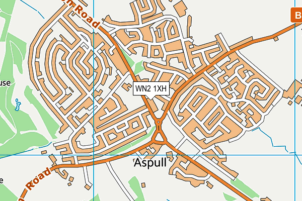 WN2 1XH map - OS VectorMap District (Ordnance Survey) WN2 1XH map - OS VectorMap District (Ordnance Survey)