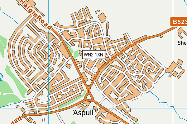 WN2 1XN map - OS VectorMap District (Ordnance Survey) WN2 1XN map - OS VectorMap District (Ordnance Survey)