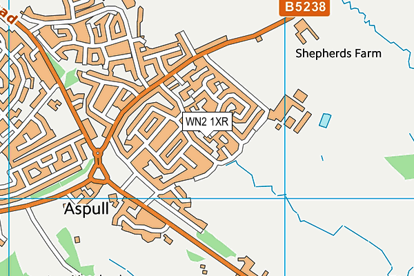 WN2 1XR map - OS VectorMap District (Ordnance Survey) WN2 1XR map - OS VectorMap District (Ordnance Survey)