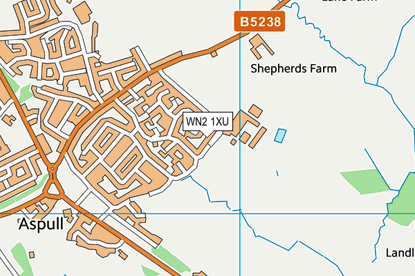 WN2 1XU map - OS VectorMap District (Ordnance Survey) WN2 1XU map - OS VectorMap District (Ordnance Survey)