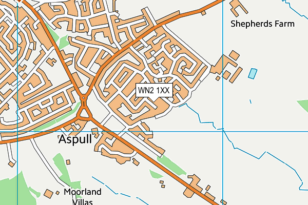 WN2 1XX map - OS VectorMap District (Ordnance Survey) WN2 1XX map - OS VectorMap District (Ordnance Survey)