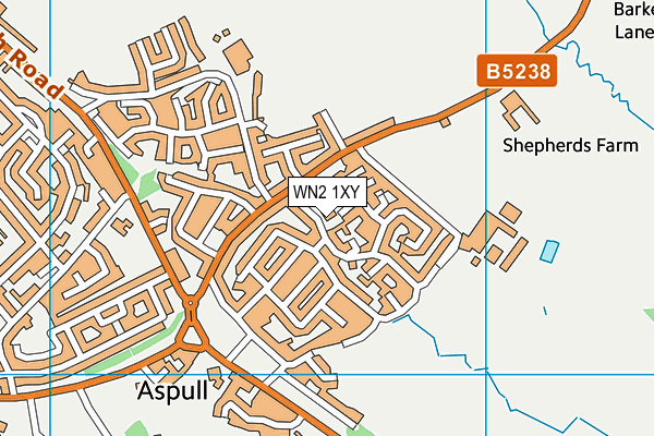 WN2 1XY map - OS VectorMap District (Ordnance Survey) WN2 1XY map - OS VectorMap District (Ordnance Survey)
